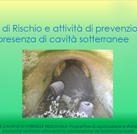 Scenari di rischio e attività di prevenzione in presenza di cavità sotterranee